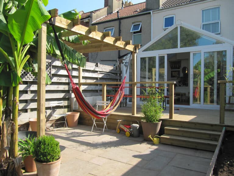 Secret Garden Bristol Garden with hammock and pergola